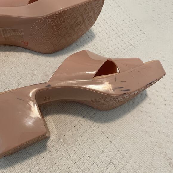Jeffrey Campbell bubble gum platform cross band strap slides 10 SHELF 4846 - Picture 5 of 10